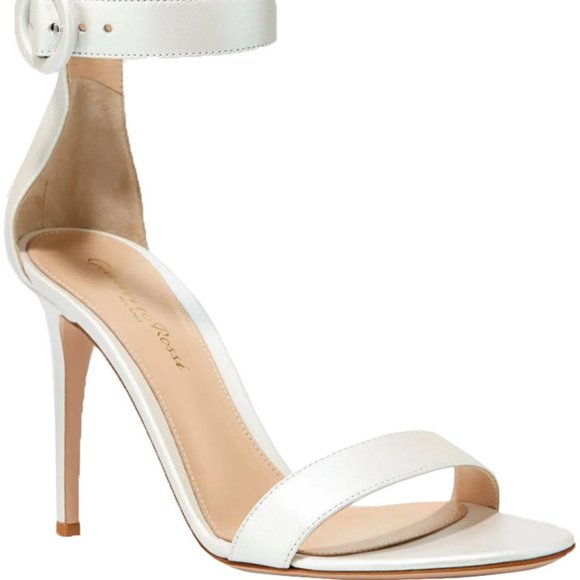 Gianvito Rossi Portofino Sandals Pearl White 38 - Picture 13 of 13